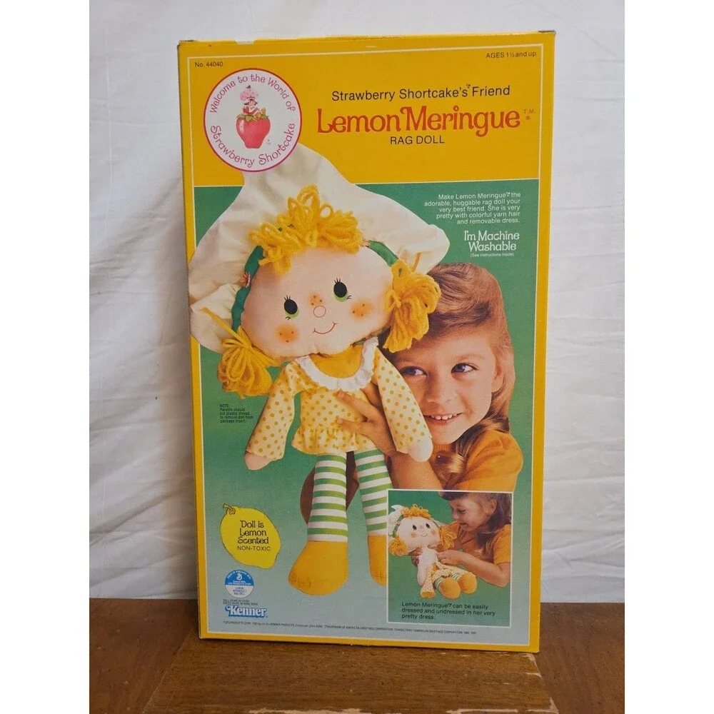 Lemon Meringue Strawberry Shortcake's Friend Rag Doll Kenner 1984 NIB Vintage